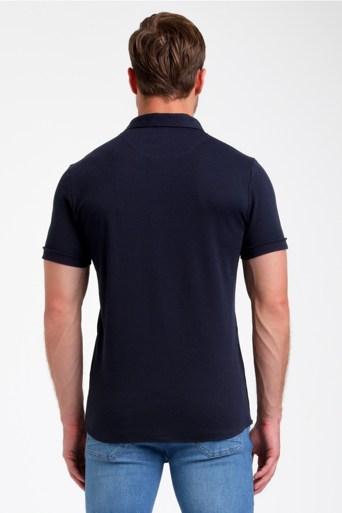 OVERHEMD MET STRUCTUUR 335532 301 navy
